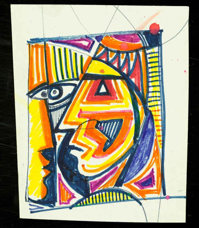 Ancestors, Pen and Ink on Paper, 4-3/4 x 3-3/4 inches (12.1 x 9.5 cm) AQ2004.879