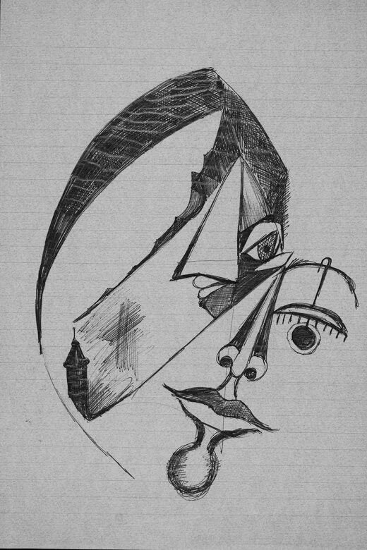 Pen and ink on paper, 11 1/4 x 7 1/2 in (28.6 x 19.1 cm) (AQ2011.004.53)